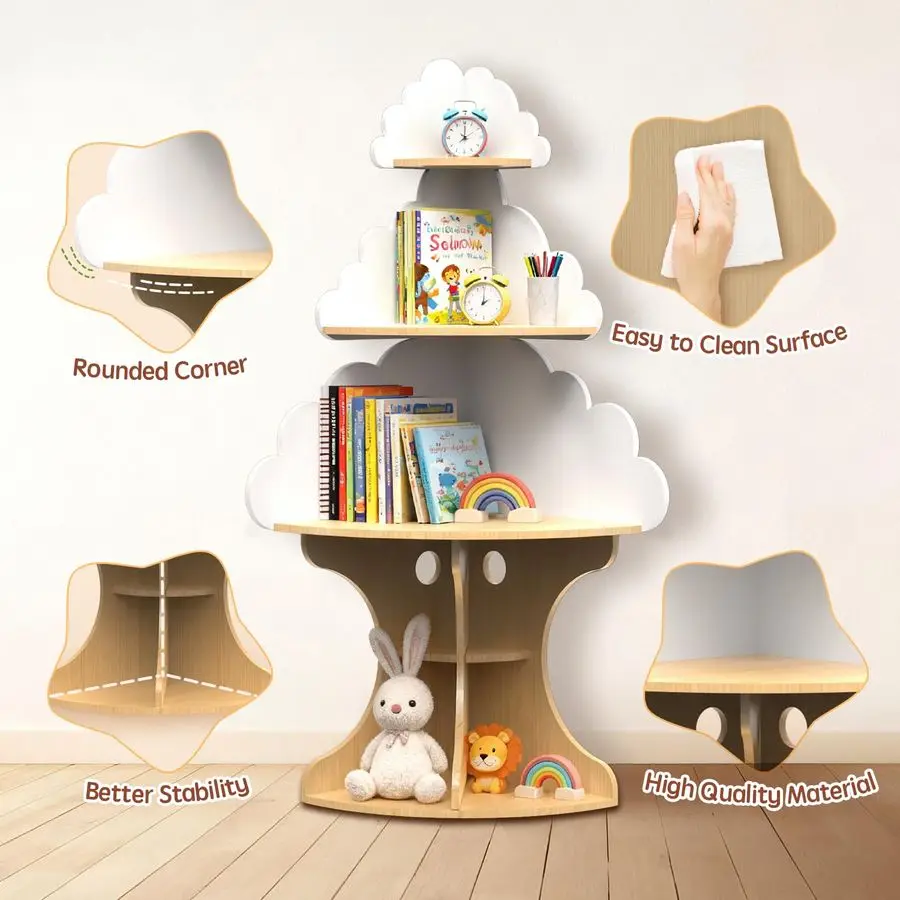 Kids Cloud Corner Bookshelf Organizer 5 Kids Cloud Corner Bookshelf Organizer 5
