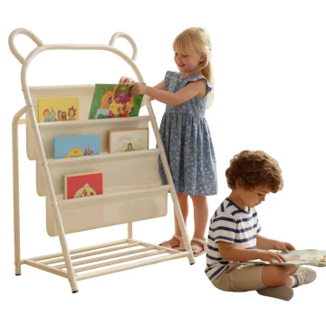 Kids 4-Tier Metal Book Rack Organizer 2