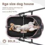 Foldable 4-Wheel Pet Stroller with Storage Bag 4