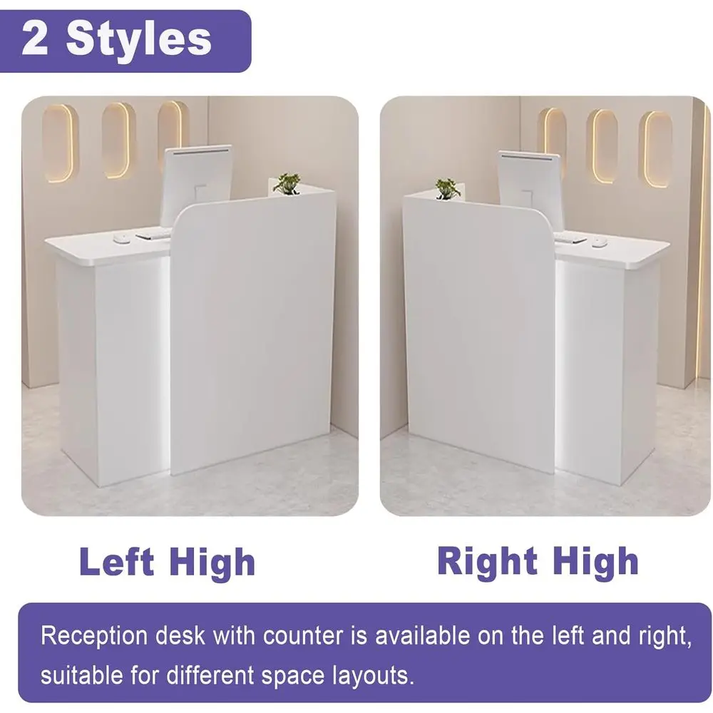 L-Shaped Lockable Beauty Reception Desk 6 L-Shaped Lockable Beauty Reception Desk 6