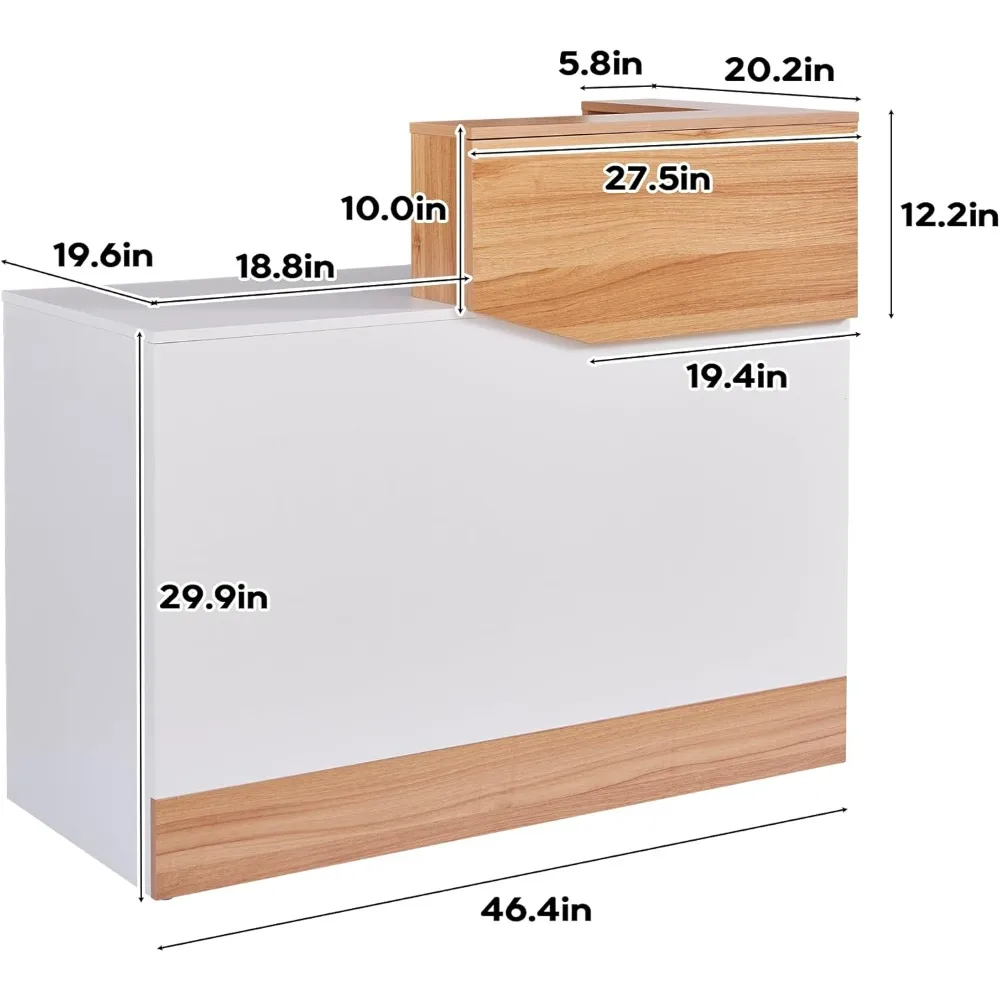 Modern Reception Desk With Counter 2 Modern Reception Desk With Counter 2
