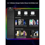 RGB 15W Charging Desk Mat with Phone Holder 3