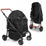 Foldable Pet Stroller with Weather Cover 1