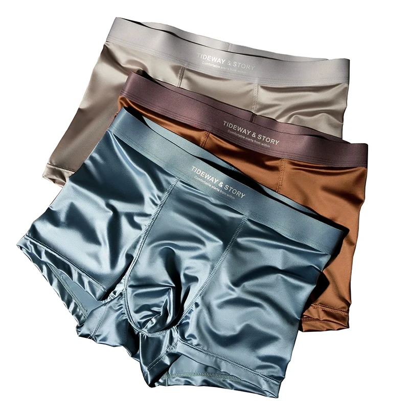 Satin Ice Silk Boxer Shorts 4 Pack 3 Satin Ice Silk Boxer Shorts 4 Pack 3