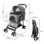 Large Pet Stroller with Detachable Carrier 3