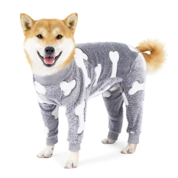 Winter Fleece Dog Jumpsuit Pajamas 1