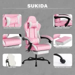Gaming Chair with Massage Lumbar Support 5