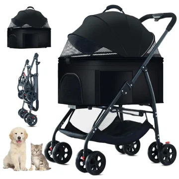 3-in-1 Pet Stroller Wagon with Carrier 55lb 1
