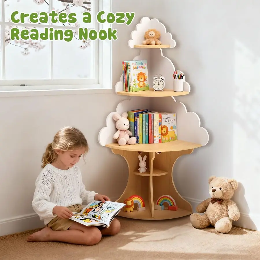 Kids Cloud Corner Bookshelf Organizer 4 Kids Cloud Corner Bookshelf Organizer 4