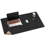 Extra Large PU Leather Desk Mat Cork Back 1