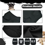 4 Piece Small Dog Clothes Set XXS Black 5