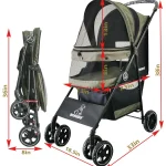 Sage Green All Terrain Pet Stroller Up to 30lb 3