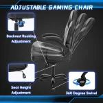 JHK Racing Desk Chair with Flip-up Arms 6