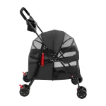 Foldable 4 Wheel Pet Travel Stroller with Brake 3