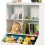 White Kids Toy Organizer Bookshelf Cubes