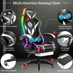 RGB Gaming Chair with Bluetooth Massage 5