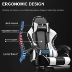 GTPLAYER Racing Chair with Footrest 4