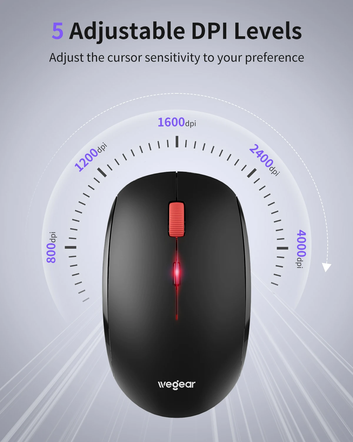 WeGear Slim 2.4G Wireless Mouse 4000 DPI 3 WeGear Slim 2.4G Wireless Mouse 4000 DPI 3