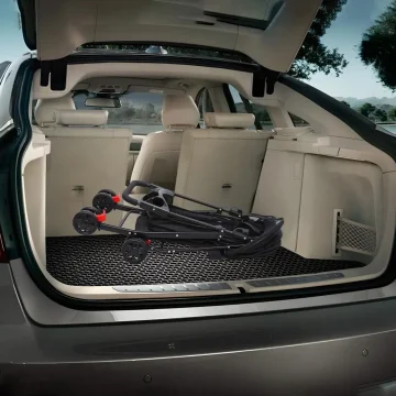 Navy Foldable 4 Wheel Pet Stroller Cup Holder 2