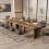 Rustic 12 Seat Wood Conference Table Set
