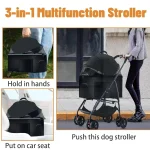 3-in-1 Pet Stroller Wagon with Carrier 55lb 6