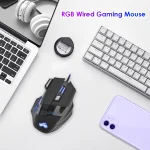 5500 DPI Wired Gaming Mouse with RGB Light 4