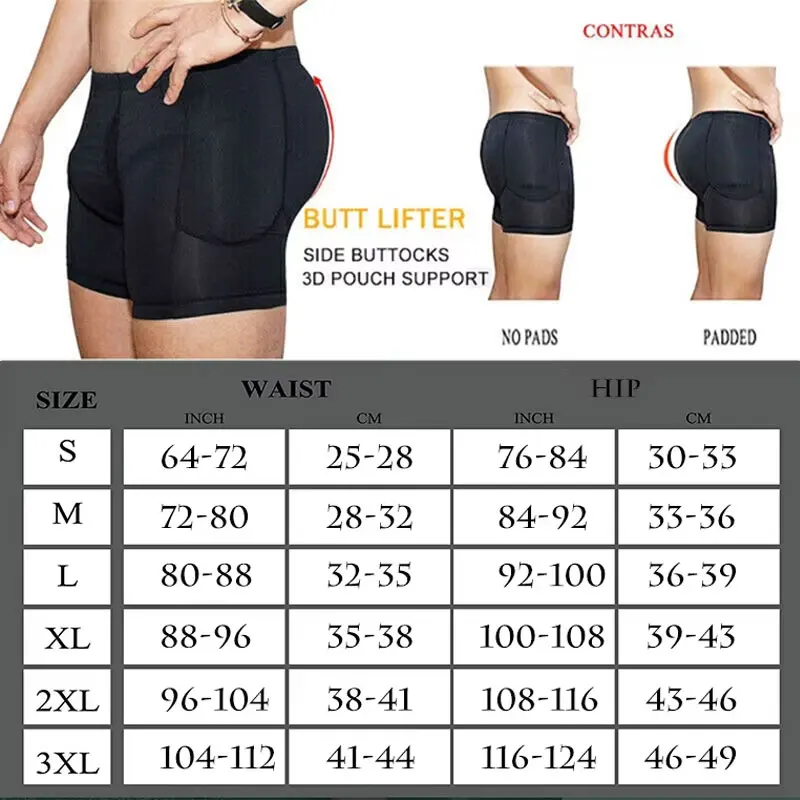 Padded Boxer Briefs Butt Lift Shaper 6 Padded Boxer Briefs Butt Lift Shaper 6