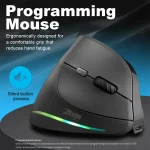 Rechargeable Tri-Mode Vertical Mouse 7 Button 2