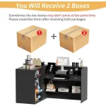 Modern L-Shaped Reception Desk Counter 3