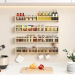 Kids Floating Wall Shelves with Hooks Set of 4 5