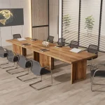 Walnut Conference Table Set for 10 to 12 1