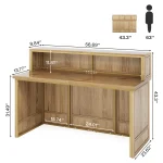 Rustic Boho Reception Desk 57-inch 6