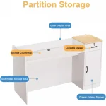 Modern Reception Desk with Display Shelf 5