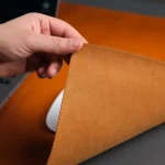 Calfskin Leather Desk Pad Non-Slip 14.6x31.5 3