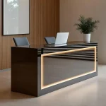 Modern Wood Reception Checkout Desk 1