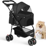 Foldable Travel Pet Stroller for Small Pets 4