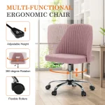 Armless Ergonomic Swivel Office Chair 5