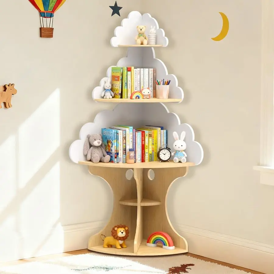 Kids Cloud Corner Bookshelf Organizer 1 Kids Cloud Corner Bookshelf Organizer 1