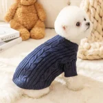Warm Knit Dog Turtleneck Sweater 3