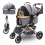 4 Wheel Pet Stroller 60lb Removable Carrier