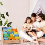 Montessori Kids Wooden Book Display Shelf 2