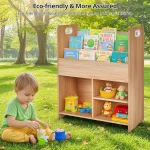 3 Tier Kids Bookcase Storage Shelf 6