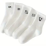 Soft White Expression Crew Socks 10 Pairs 4