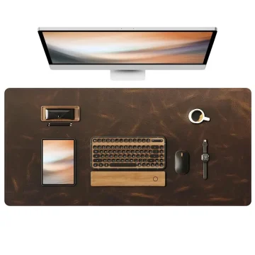 Real Leather Desk Mat 35.4x17 3mm Thick 1