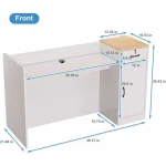 Modern Reception Desk with Display Shelf 3