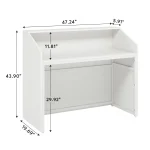 Tribesigns Modern Reception Desk Counter 6
