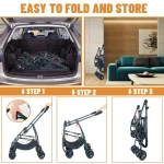 3-in-1 Pet Stroller Wagon with Carrier 55lb 5