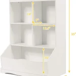 White Kids Toy Organizer Bookshelf Cubes 3