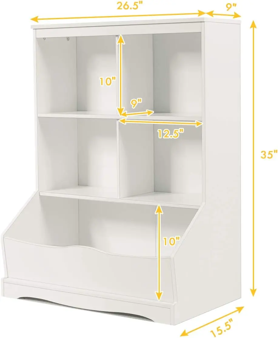White Kids Toy Organizer Bookshelf Cubes 3 White Kids Toy Organizer Bookshelf Cubes 3