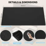 35.4-inch PU Leather Desk Pad with Lip 4